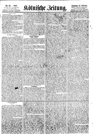 Kölnische Zeitung on Feb 14, 1858