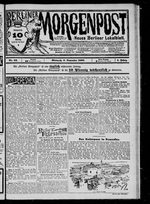 Berliner Morgenpost vom 09.11.1898