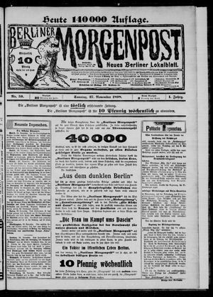 Berliner Morgenpost vom 27.11.1898