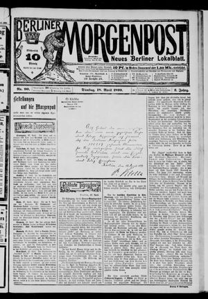 Berliner Morgenpost vom 18.04.1899