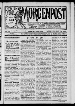 Berliner Morgenpost vom 27.08.1899