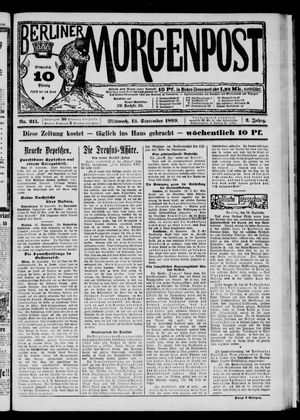 Berliner Morgenpost on Sep 13, 1899