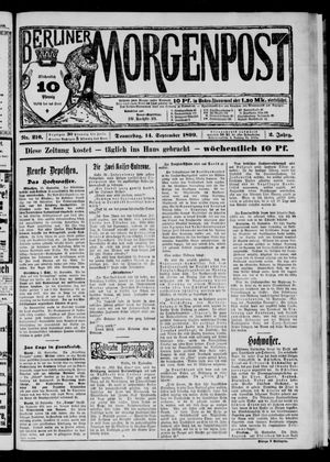 Berliner Morgenpost vom 14.09.1899