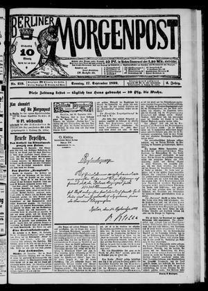 Berliner Morgenpost vom 17.09.1899