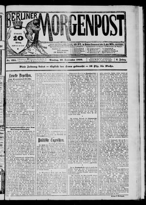 Berliner Morgenpost vom 19.09.1899
