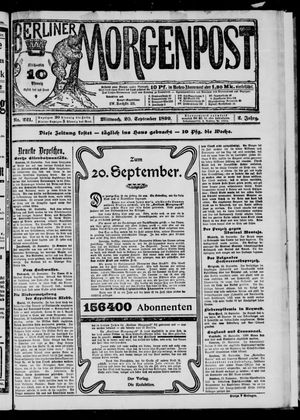 Berliner Morgenpost vom 20.09.1899