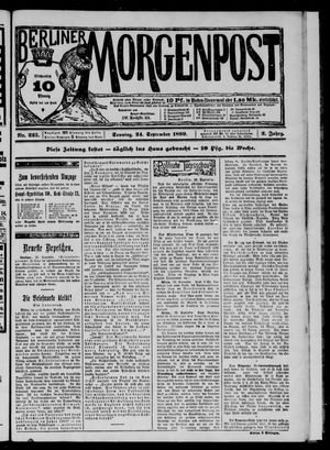 Berliner Morgenpost vom 24.09.1899