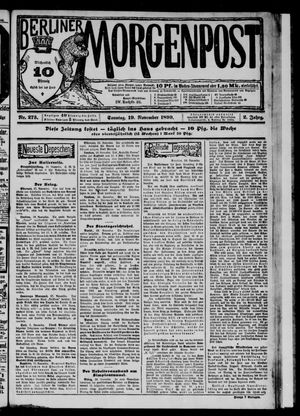 Berliner Morgenpost vom 19.11.1899