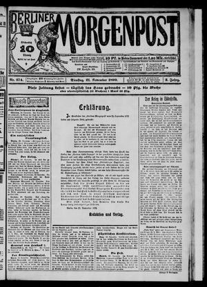 Berliner Morgenpost vom 21.11.1899