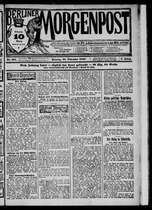 Berliner Morgenpost vom 26.11.1899