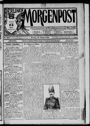 Berliner Morgenpost vom 28.08.1900