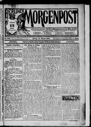 Berliner Morgenpost vom 31.08.1900