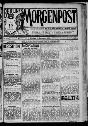 Berliner Morgenpost vom 11.09.1900