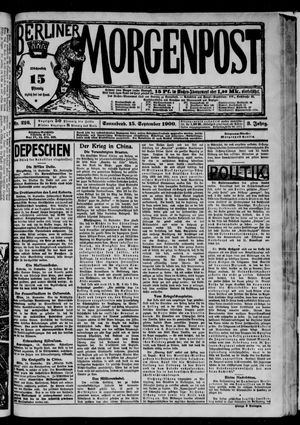 Berliner Morgenpost vom 15.09.1900