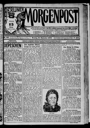 Berliner Morgenpost vom 16.09.1900