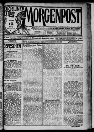Berliner Morgenpost vom 19.09.1900
