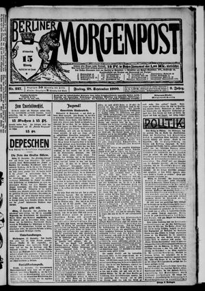 Berliner Morgenpost vom 28.09.1900