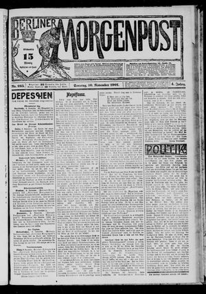 Berliner Morgenpost vom 10.11.1901