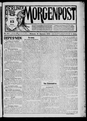 Berliner Morgenpost vom 10.09.1902
