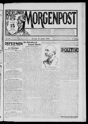 Berliner Morgenpost on Jan 18, 1903