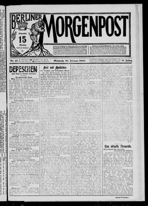Berliner Morgenpost vom 18.02.1903
