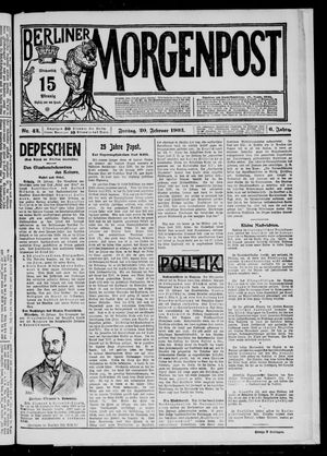 Berliner Morgenpost vom 20.02.1903