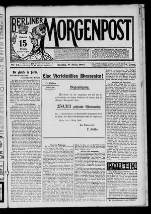 Berliner Morgenpost vom 08.03.1903
