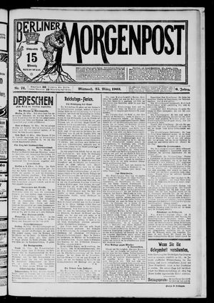 Berliner Morgenpost vom 25.03.1903