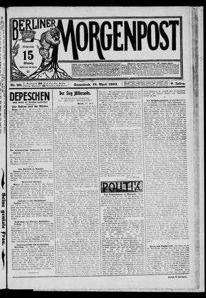 Berliner Morgenpost vom 18.04.1903