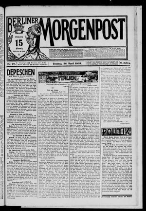Berliner Morgenpost vom 26.04.1903