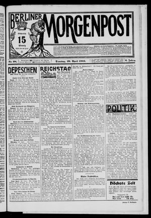 Berliner Morgenpost vom 28.04.1903
