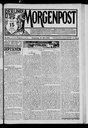 Berliner Morgenpost vom 21.05.1903