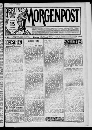 Berliner Morgenpost vom 25.08.1903