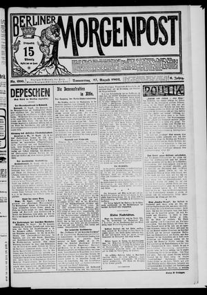Berliner Morgenpost vom 27.08.1903