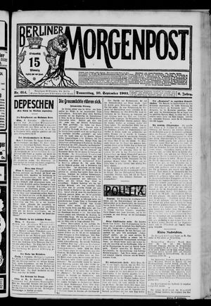 Berliner Morgenpost on Sep 10, 1903