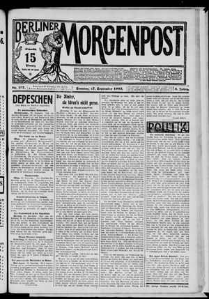 Berliner Morgenpost vom 27.09.1903