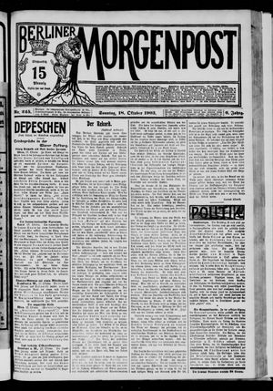 Berliner Morgenpost vom 18.10.1903