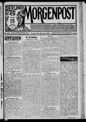 Berliner Morgenpost vom 20.11.1903
