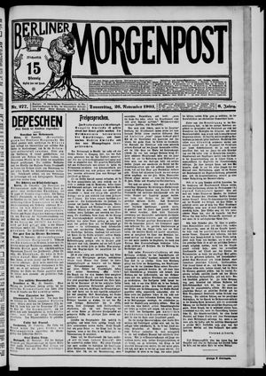 Berliner Morgenpost vom 26.11.1903