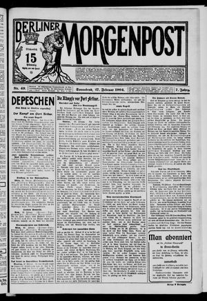 Berliner Morgenpost vom 27.02.1904
