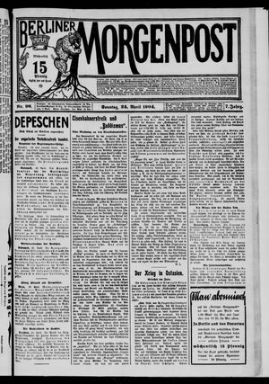 Berliner Morgenpost vom 24.04.1904
