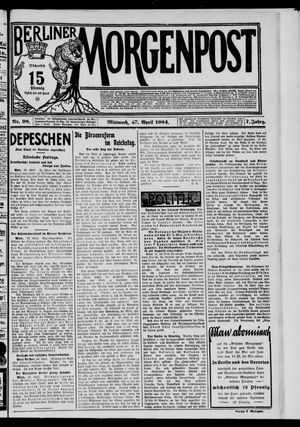 Berliner Morgenpost vom 27.04.1904