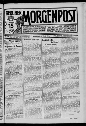 Berliner Morgenpost on Apr 21, 1906