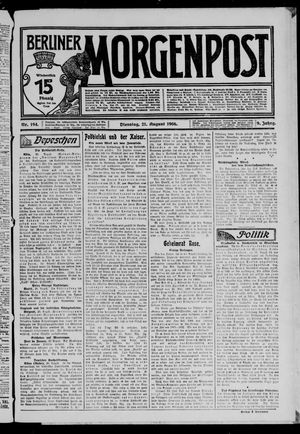 Berliner Morgenpost vom 21.08.1906
