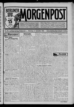 Berliner Morgenpost vom 11.09.1906