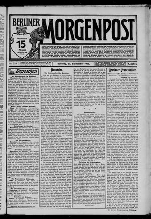 Berliner Morgenpost vom 23.09.1906