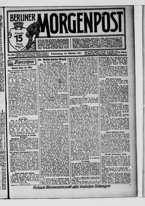 Berliner Morgenpost vom 24.10.1907
