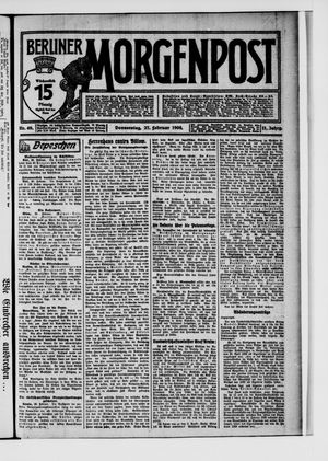 Berliner Morgenpost vom 27.02.1908