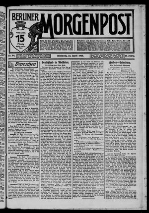 Berliner Morgenpost vom 22.04.1908