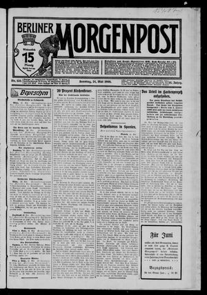 Berliner Morgenpost vom 24.05.1908